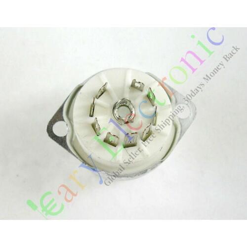 Wholesale and retail 20pc 9pin Ceramic vacuum tube socket valve base Shield 12AX7 12AU7 ECC83 ECC82 free shipping