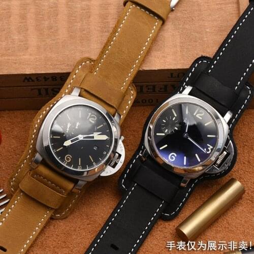 Suitable for Panerai PAM380 111 351 frosted leather watch with large leather chain, 20mm 22mm 24mm 26mm