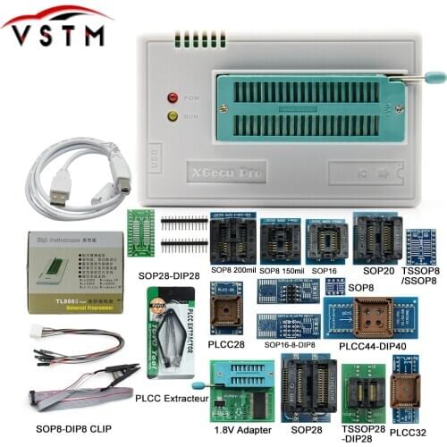 2021 Original minipro V10.22 TL866II Plus programmer+12 adapters better than TL866CS/TL866A programmer USB Free Shipping