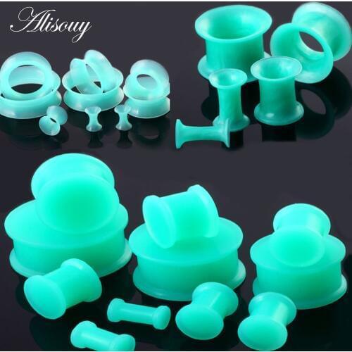 Alisouy Silicone Ear Flesh Tunnels Ear Plugs and Tunnels Ear Expanders Tragus Earrings Gauges Cartilage Body Jewelry Piercing