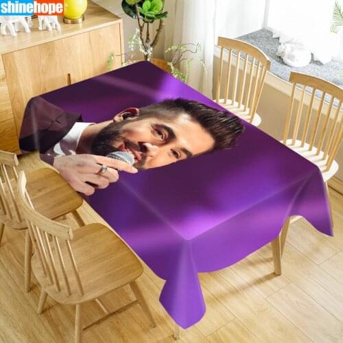 Kendji Girac Tablecloth Oxford Fabric Table Cloth Wedding Decoration Rectangular Table Cover For Party TV Covers