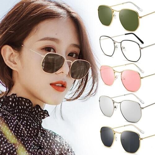 Classic Casual Large Frame Round Sunglasses Women Brand Designer Alloy Mirror Sun Glasses Vintage Simple Streamlined Sunglasses