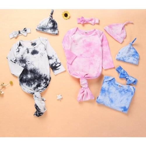 Baby Sleeping Bag + Hat 2pcs Tie Dyeing Printing High Elasticity Summer Bed Linings Newborn Baby Boy Girls Cotton Sleeping Bag