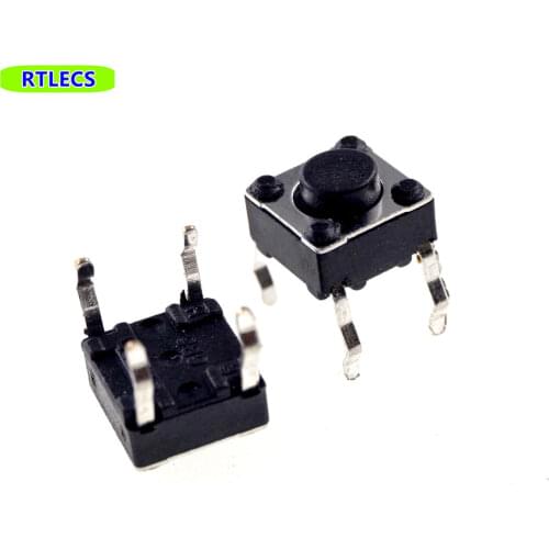 1000pcs 6x6 mm Tactile Switch SPST-NO Top Actuated Through Hole 6.0mm x 6.0mm Height 4.3 5 7 9.5 13 17 mm 250gf PC Pin RoHS
