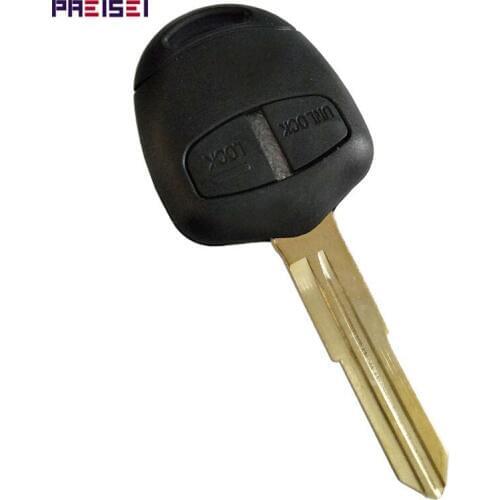 TUYI 10pieces/lot 2 Buttons Car Remote Key Shells Fob Replacements For Mitsubishi Key Right Groove Blade