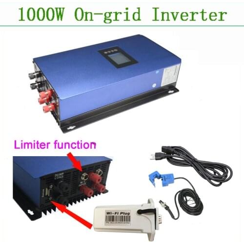On-grid wind inverter Pure Sine wave 1000W bult in limiter and wifi tracking grid tie inverter 1kw 230v with LED display