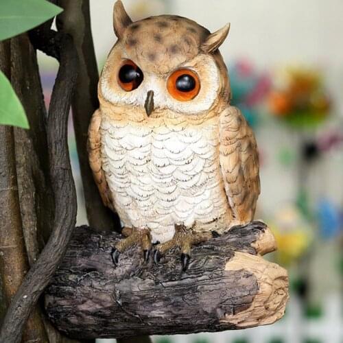 Adorable Owl Tree Hugger Whimsical Garden Sculptures 15x11x23cm Easy Install