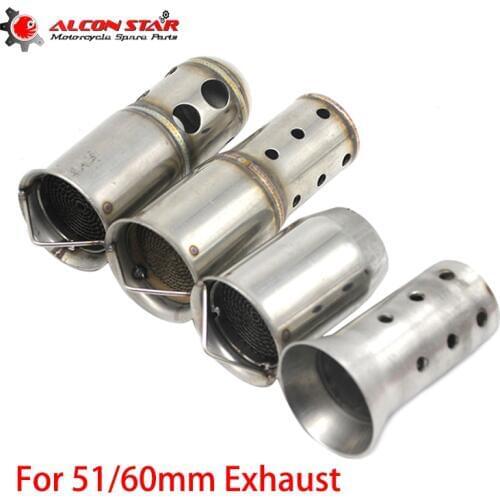 Alconstar Motorcycle Exhaust Pipe Catalyst Muffler Silencer Noise Sound DB Killer For 51mm 60mm AK AR SC GP HP Pipe