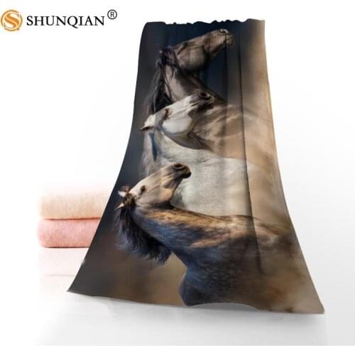 High Quality Horses Microfiber Bathroom Washcloth,Towels Custom Face Towel/Bath Towel Size 35x75cm, 70x140cm