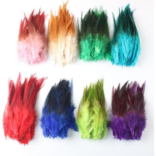 Wholesale 50 Pcs/Lot High Quality Chicken Feathers For Crafts 4-6 Inch 10-15cm Rooster Feathers Plume Jewelry Decoration Plumes