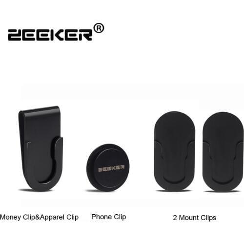 ZEEKER 2018 New 4 In 1 Stainless Steel Money Clip Wallet Multi-function Metal Phone clip
