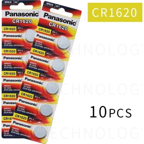 10x Panasonic CR1620 Button Cell Coin Batteries CR1620 Car Remote Control Electric Alarm 3V Lithium Battery