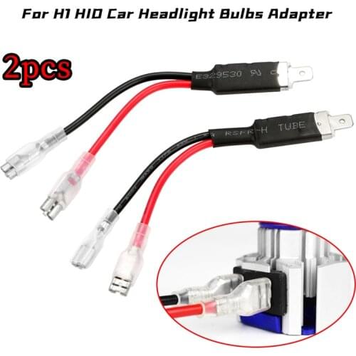 2Pcs for H1 HID Bulbs Holder Adapter with Two Stitches Headlight Car Fog Light Connector Plug Conversion Wiring Connector Cable