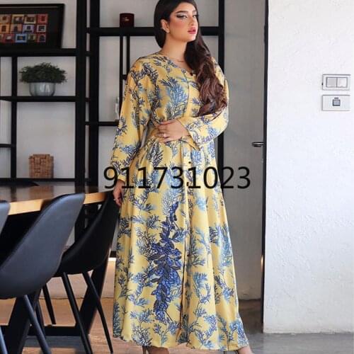 2021 Eid Abaya Dubai Turkey Muslim Fashion Hijab Dress Moroccan Evening Caftan Beading Plus Size Boubou Islamic Clothing Robe