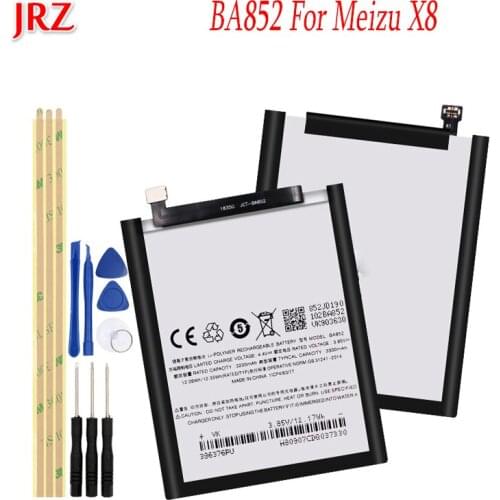 3300mAh For Meizu X8 Battery Batterij Mobile Phone High Quality Replacement Batteria Batterie BA852 For Meizu X8 AUCC with Tools