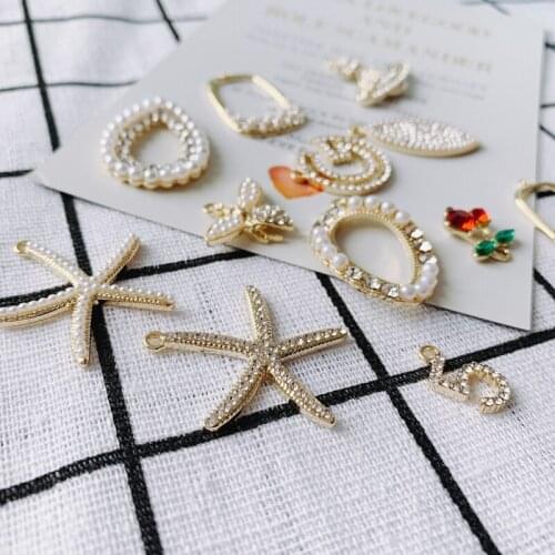 DIY jewelry accessories temperament diamond inlaid pearl pendant necklace jewelry accessories materials