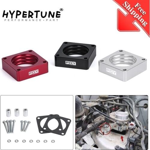 Aluminum Throttle Body Spacer For 91-06 Jeep Wrangler Cherokee TJ YJ LJ XJ 2.5L/4.0L Engine Gas w/ Gasket 1" Raise Manifold Carb