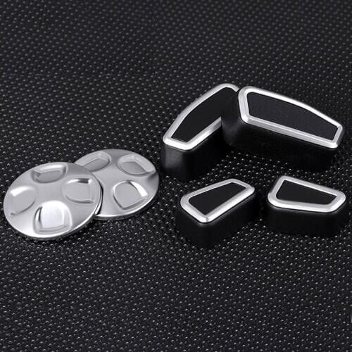 For Maserati Levante 2016 2017 Ghibli 2014-2017 Quattroporte 2013-2017 Accessories Car-Styling Chrome Car Seat Button Cover Trim