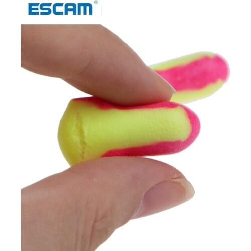 ESCAM 10 Pairs Disposable Soft Foam Earplugs Snore-Proof Sleep Ear Protector No Cords