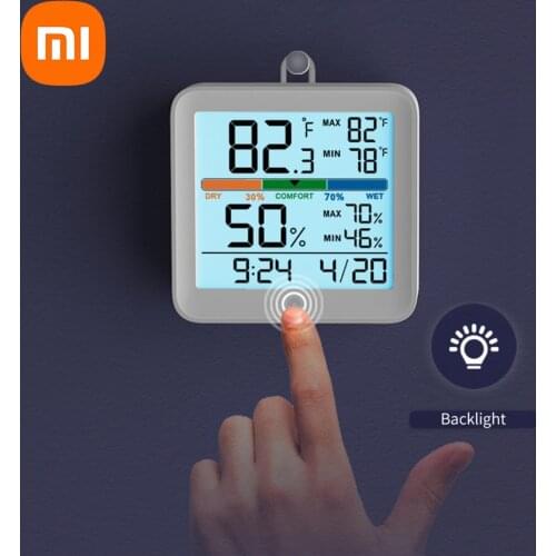 Xiaomi Mute Temperature And Humidity Clock Home Indoor High-precision Baby Room C/F Temperature Monitor LCD backlight Screen