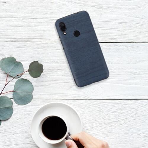 Wood grain PU Leather Phone Case For Xiaomi Redmi 7 Soft Silicone Case For Xiaomi Redmi Y3 Protective Back Shell