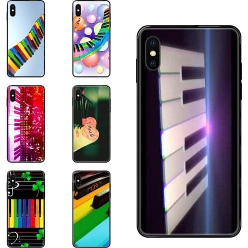 Rainbow 3d Piano Keys Tumblr Inspired Black Soft TPU Accessories Case For Xiaomi Redmi 3S 4X 4A 5 5A 6 6A 7 7A 8 8A 8T 9 9A K20