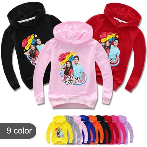 Spring Autumn Kids Hoodies Fashion Boys Cotton Cartoon Me Contro Te Baby Girl Sweatshirt Children Long Sleeve T Shirts Tops Tees