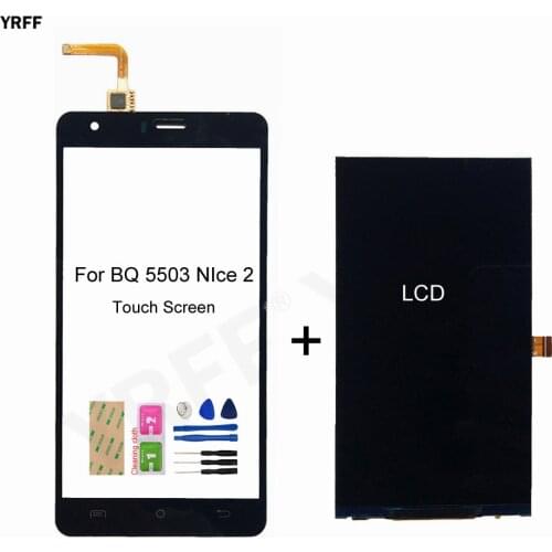 For BQ Mobile BQ-5503 NIce 2 LCD Display With Touch Screen Digitizer Glass Panel Sensor Assembly Good Quality