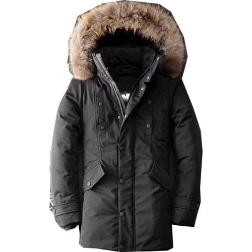 Mens plus size thick winter warm soft coat mens coat slender multi-pocket coat military uniform plus size mens coat