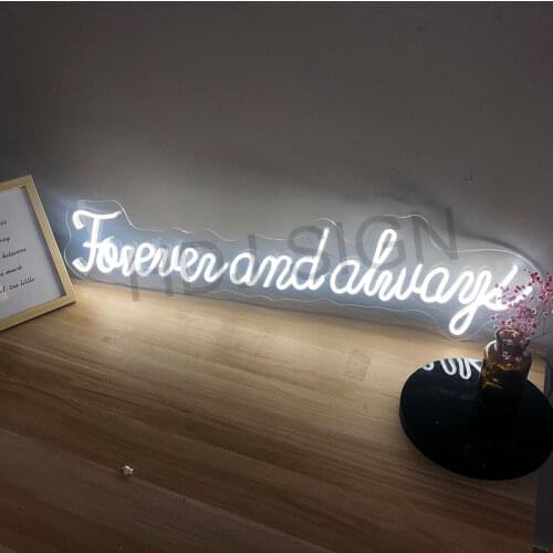Custom Led Flex Neon Sign Forevr and Always Wall Hanging Flexible Decoration For Room Wedding