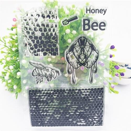 Hot sale Bee hive Transparent Clear Stamps / Silicone Seals Roller Stamp for DIY scrapbooking photo album/Card Making