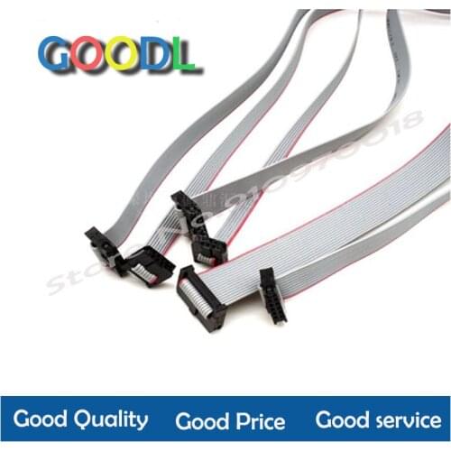 1PCS 1.27MM pitch FC-6/8/10/14/16/20/40/50 PIN 30CM JTAG ISP DOWNLOAD CABLE Gray Flat Ribbon Data Cable FOR DC3 IDC BOX HEADER