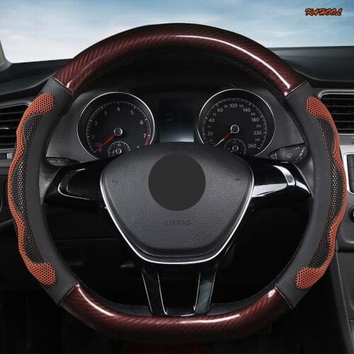KAHOOL Leather Car Steering Wheel Cover For Mini F60 F56 F55 F54 R52 Coopers Clubman Cabrio Countryman