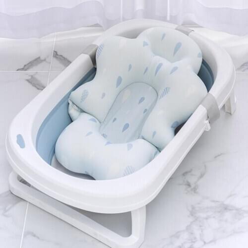Baby Shower Bath Tub Pad Non-Slip Bathtub Seat Support Mat Newborn Safety Security Foldable Bath Support Cushion 7 Style