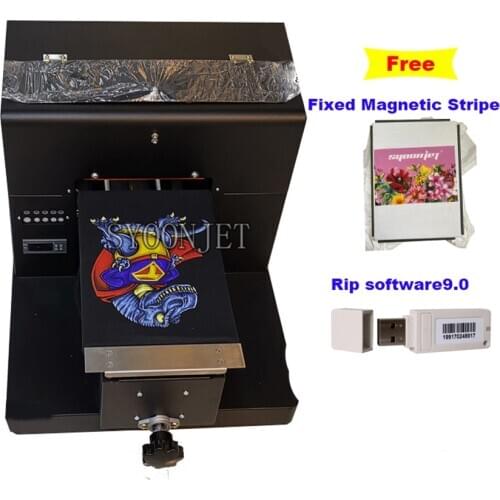 Multi-function a4 DTG flatbed Printer for Dark Light TShirt hoodies sweatshirt textile Phone case plastic cards printing machine