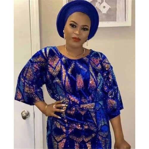 Fashion design sequins material velevt fabric nice looking french net lace fabric JRB-591917 with sequins for party dress