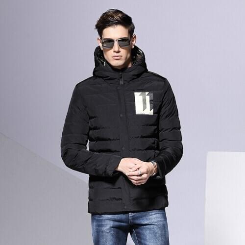 Mens Keep Warm Cotton Short Fund Mens Loose Coat Youth Even Hat Cotton-padded Clothes