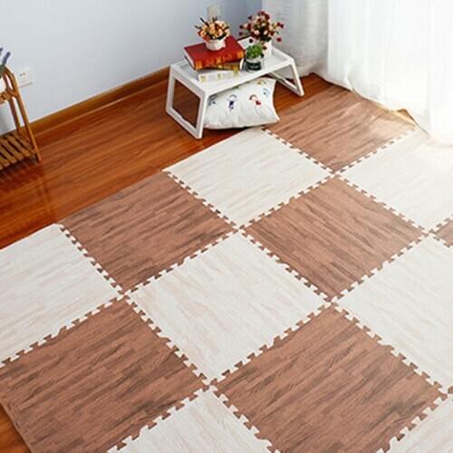 Imitation Wood Floor Floor Mat Comfortable Mats Decoration 30X30cm Exercise Floor Mat EVA Soft Pad Carpets