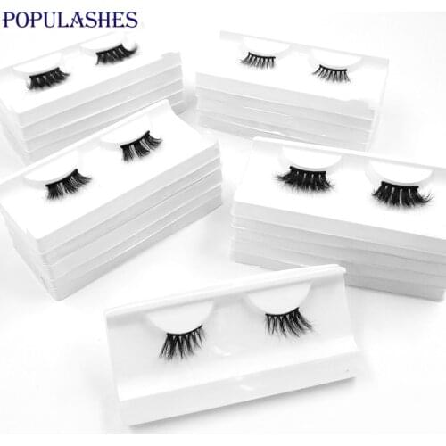 New 100% Mink 3D False Eyelashes in Bulk Half Eye Extensions Thick Curly Handmade Makeup Tools Lash Vendors