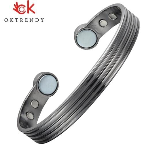 OKtrendy Bracelet Cuffs Pure Copper Magnet Bangle For Women Bracelets Bangles Unisex Vintage Adjust Bangles Therapy Jewelry