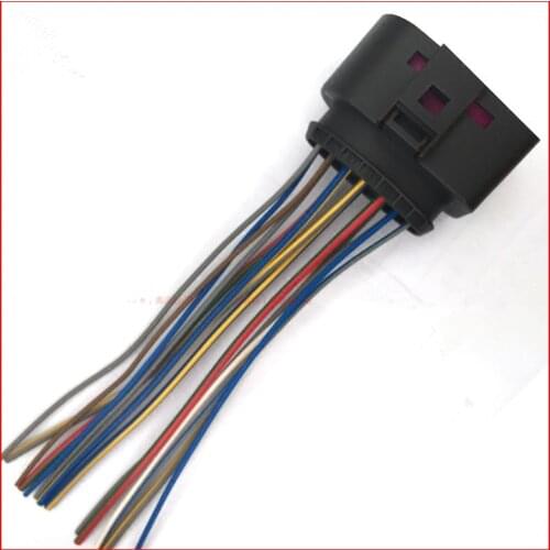 1/2/4pcs/lot 14 Pin Xenon Headlamp Front Light Connector With Wire Pigtail Adatper Plug Socket 1J0 973 737 For VW Golf MK6 Skoda