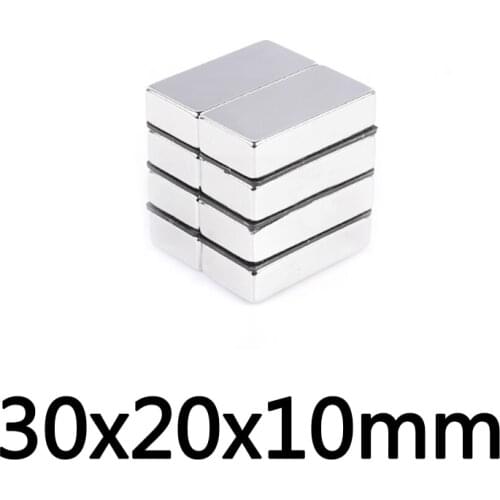 2/5/10/20PCS 30x20x10 mm Rare Earth Magnets Thickness 30*20*10 Powerful NdFeB Magnet 30x20x10mm Block Rare Earth Magnets