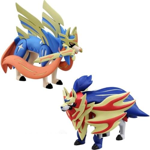 TAKARA TOMY POKEMON Sword/Shield MS18-19 Zacian Zamazenta Anime Action Figure Assembled Collection Model Toy For Kids Gifts