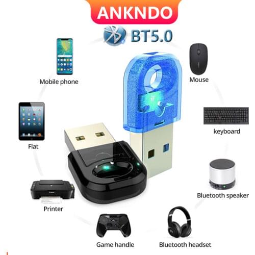 True 5.0 Bluetooth Adapter Usb Bluetooth Transmitter for Pc Computer Receptor Laptop Earphone Audio Printer Data Dongle Receiver