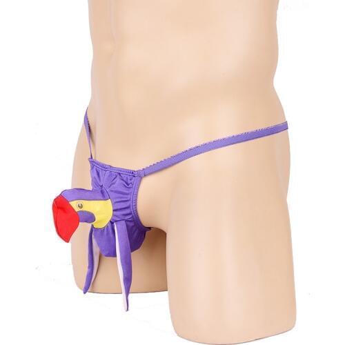 Sexy Bird Penis Thongs Briefs Men Penis Scrotum Bondage Panties Exotic Lingerie Cock Ball Stretcher T-back Sex Games Adult Toys