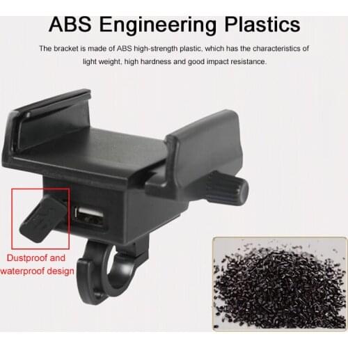 Bicycle Mobile Phone Holder For Motorcycle Universal USB Waterproof Charger Cellphone Bracket Chargeable MTB Bike Charging Stand