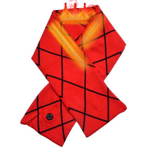 Winter Warm Scarf Heated Scarf USB Women Fashion Red Heating Scarf Neckerchief Collar Scarves Heating Pad For Pain Relief