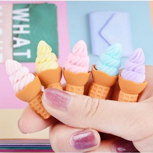 10pcs/lot Cartoon ice cream Flat Back Resins For Hair Bow Accessories Kawaii Resin DIY Craft Decorations 15×37mm