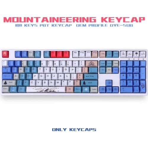 108 Key PBT Keycap OEM Profile DYE-SUB For Mechanical Keyboard Anne Pro 2/GK61