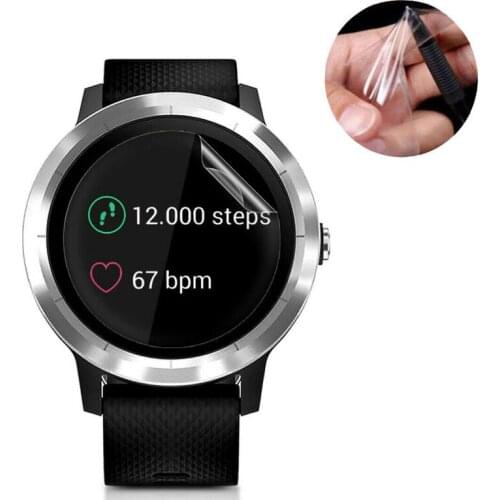 2pcs Anti-shock Soft TPU Ultra Clear Protective Film Guard For Garmin Vivoactive 3 Music GPS Smart Watch Screen Protector Cover